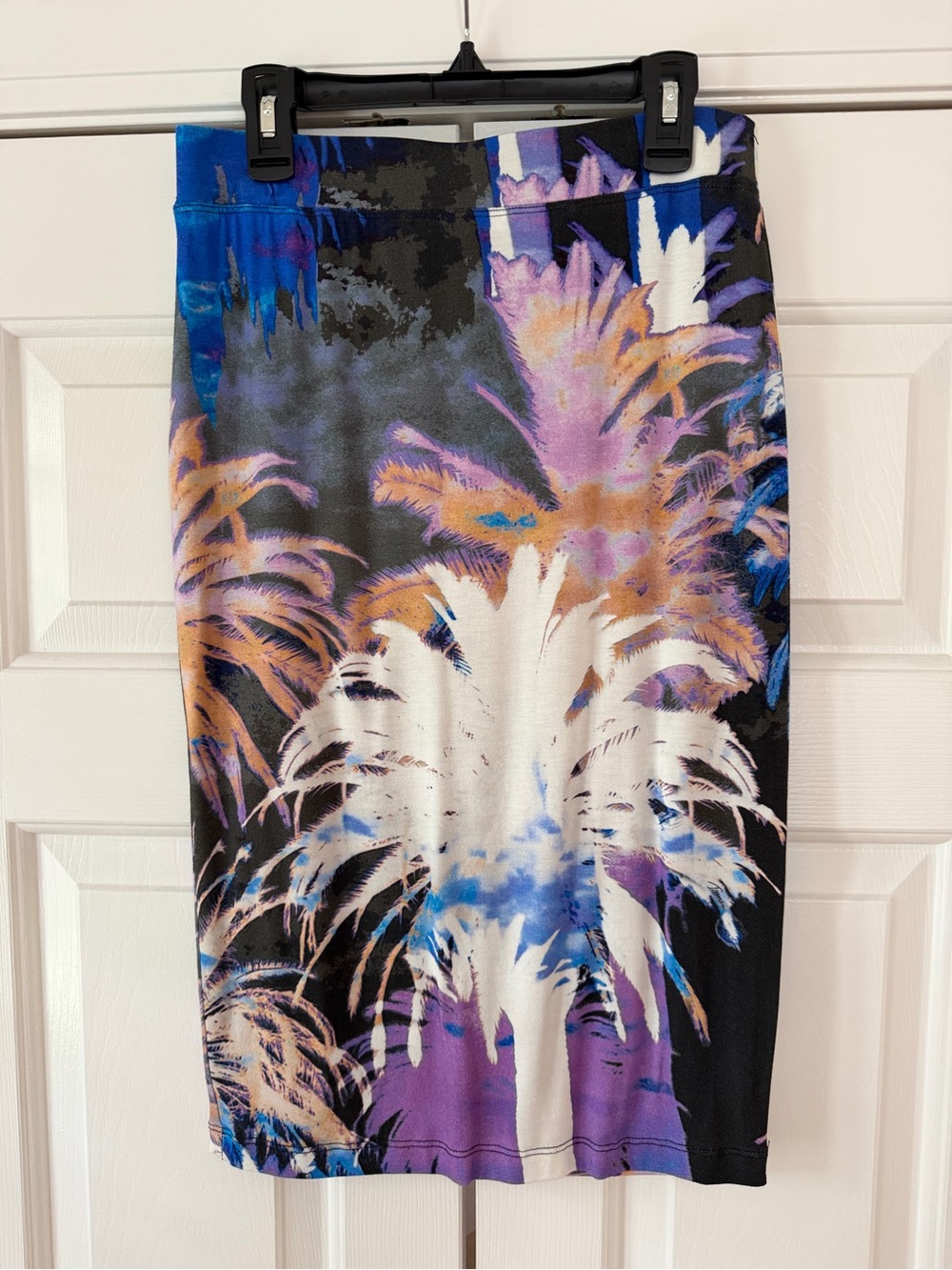 Trina Turk Multicolor Palm-Print Pencil Skirt
